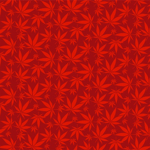 Cannabis leaves - red