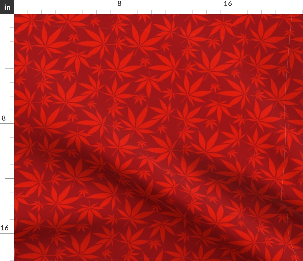 Cannabis leaves - red