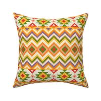 Tribal Aztec- Rainbow Mexican Geometric- Regular Scale