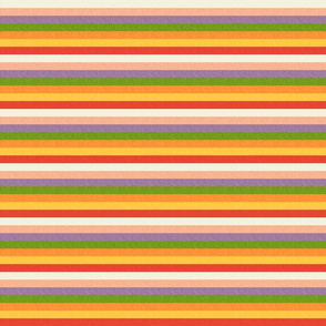 Mexican Serape Rainbow Stripes- Horizontal- Regular Scale