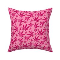 Cannabis leaves - pink