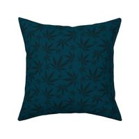 Cannabis leaves - blue