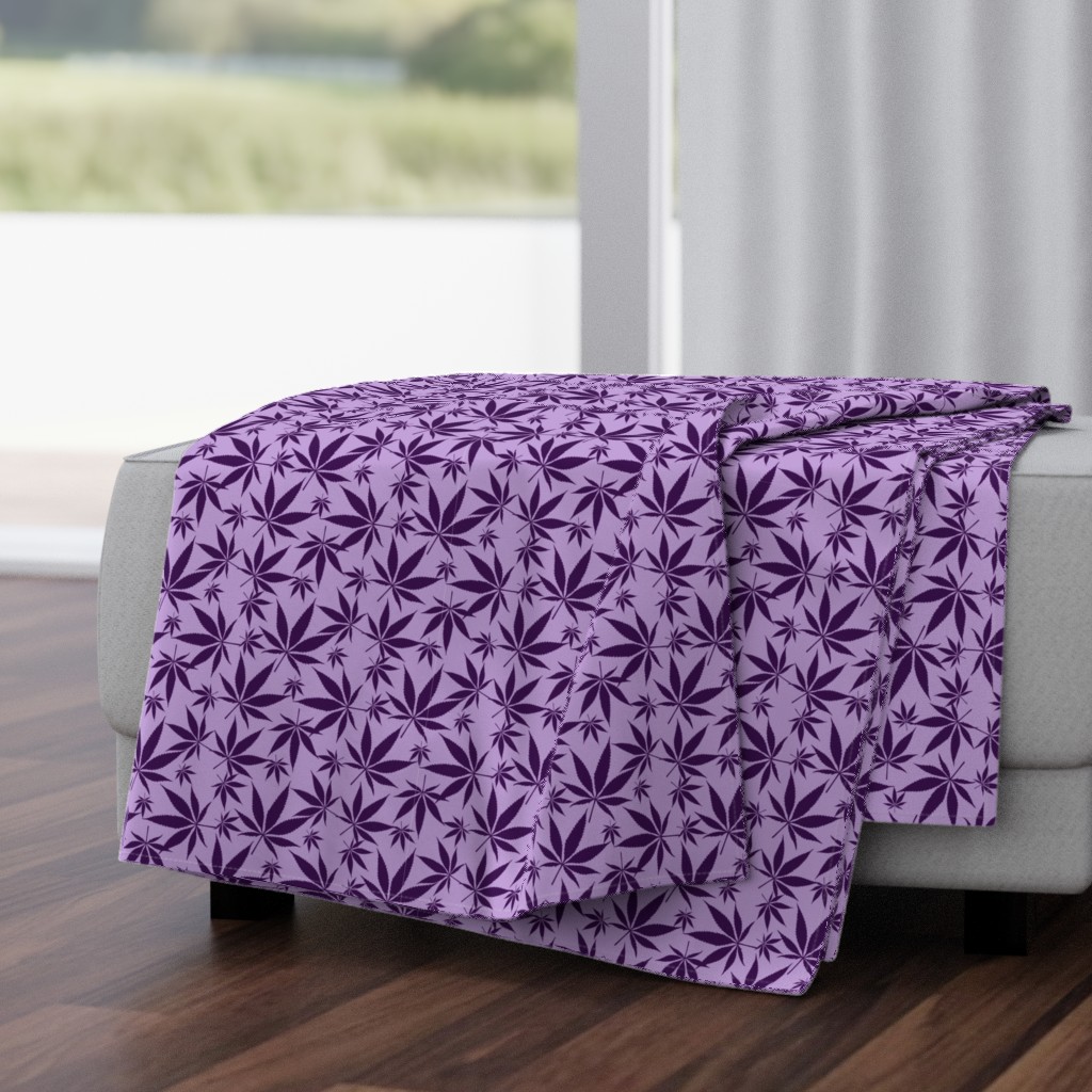 Cannabis leaves - purple & lavendar