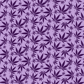 Cannabis leaves - purple & lavendar