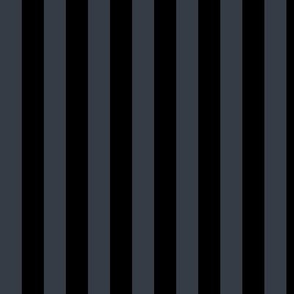 Charcoal Awning Stripe Pattern Vertical in Black
