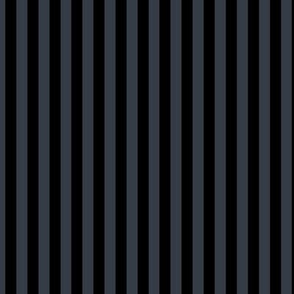 Charcoal Bengal Stripe Pattern Vertical in Black