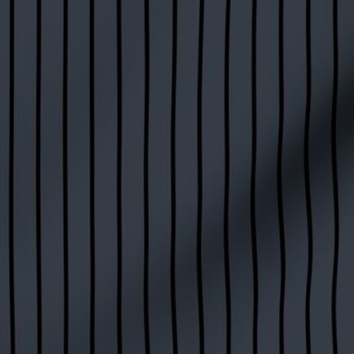 Charcoal Pin Stripe Pattern Vertical in Black