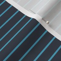 Charcoal Pin Stripe Pattern Horizontal in Blueberry Sorbet