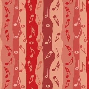 Music Note Stripes Reds