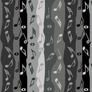 Music Note Stripes Grays