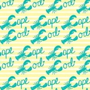 cape cod turquoise lobsters yellow stripes 