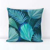 jumbo scale tropical palms / turquoise