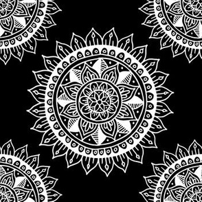 Black and White Zen Mandala