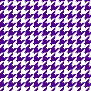 Houndstooth Pattern - Royal Purple and White