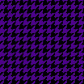 Houndstooth Pattern - Royal Purple and Black