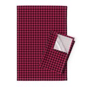 Houndstooth Pattern - Ruby and Black