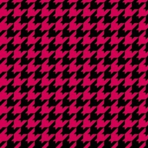 Houndstooth Pattern - Ruby and Black