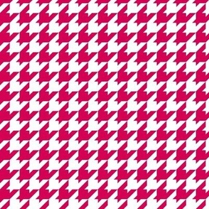 Houndstooth Pattern - Ruby and White