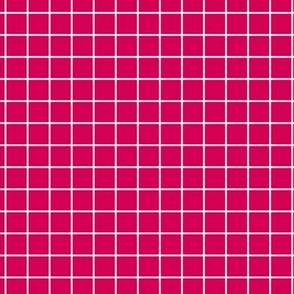 Grid Pattern - Ruby and White