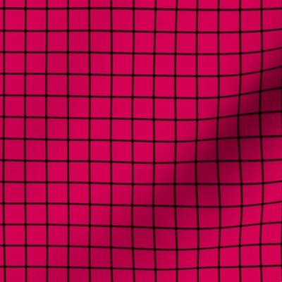 Grid Pattern - Ruby and Black