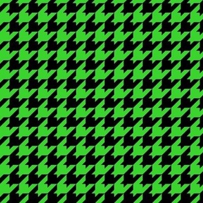 Houndstooth Pattern - Lime Green and Black