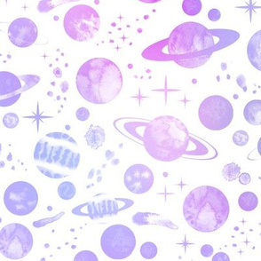 Pastel Planets // Cosmic Stars // Pink Purple