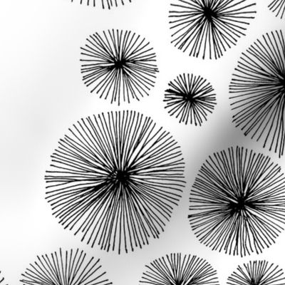 Spiralling Spirals (Hand Drawn) // Black and White
