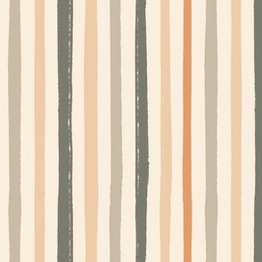 Beach Stripes hand drawn strip - multi  