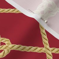 Golden Rope true red nautical double knot