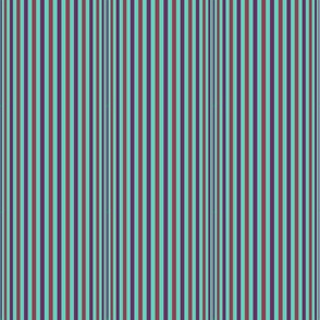 AWK3 - Narrow Tricolor Stripes of Variable Widths in Turquoise - Burgundy - Purple