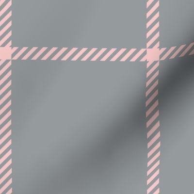 spread out gingham pink on gray