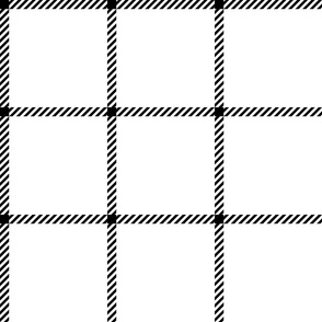spread out gingham black on white
