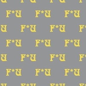 F* U Art nouveau Ultimate Grey and Illuminating Yellow scale 