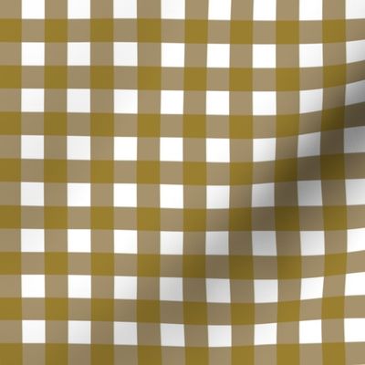 Black and Gold Gingham 1 half inch squares