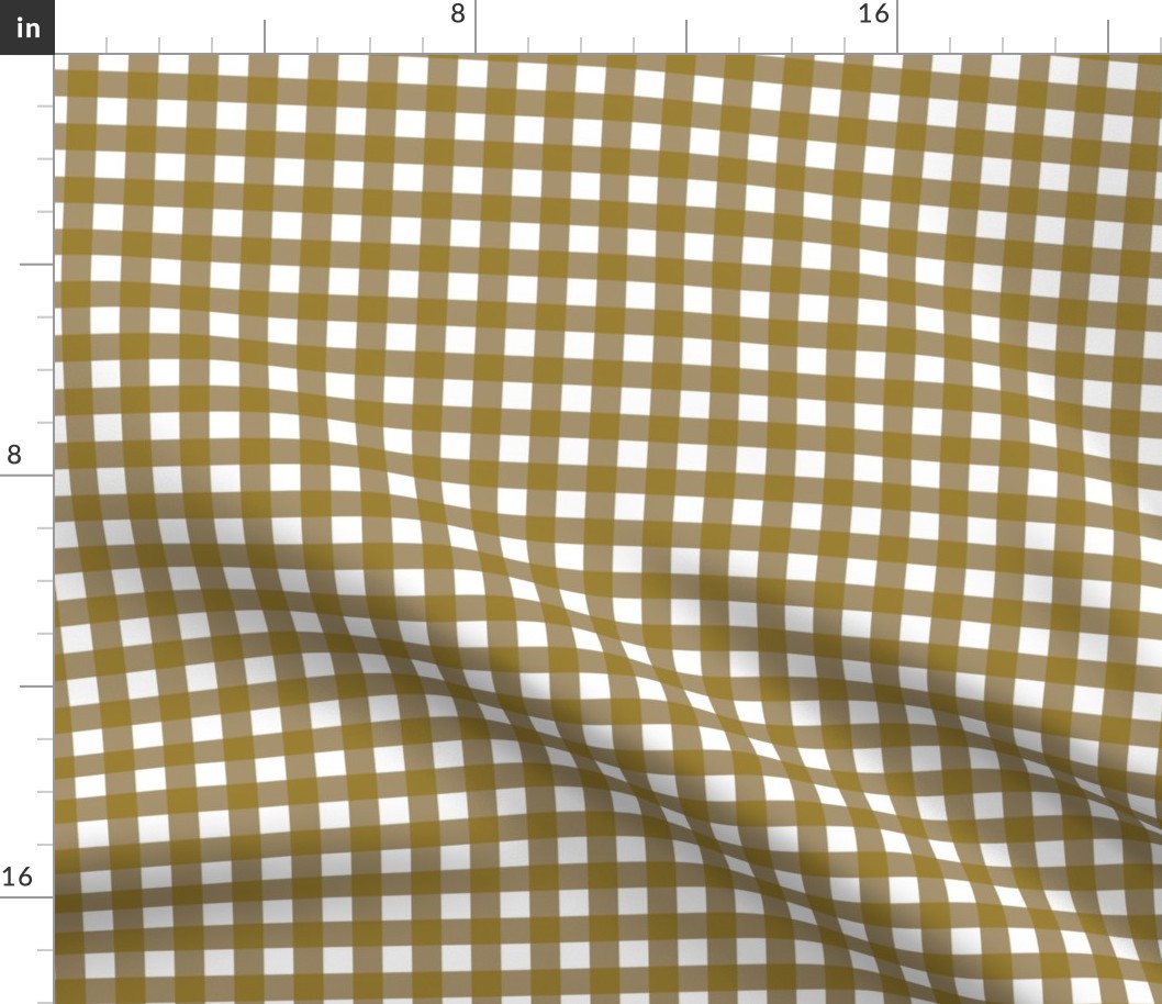 Black and Gold Gingham 1 half inch squares