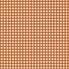Burnt Orange and Grey Gingham 2 eighth inch squares