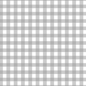 Crimson Red and Grey Gingham 2-  quarter inch squares, grey