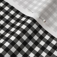 Garnet and Black Gingham 2 quarter inch squares, black