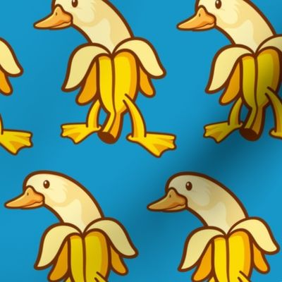 Banana Duck Meme Blue Large