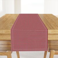 Garnet and Black Gingham 2 quarter inch squares, garnet