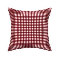 Garnet and Black Gingham 2 quarter inch squares, garnet