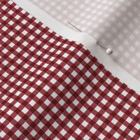Garnet and Black Gingham eighth inch squares