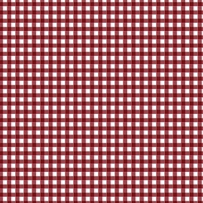 Garnet and Black Gingham eighth inch squares