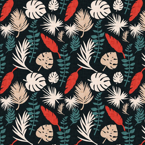 Moody Tropical Floral Black