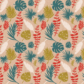 Moody Tropical Floral Sand