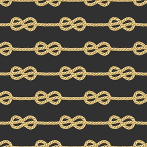 Black Gold Rope horizontal nautical rows