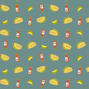 Taco and Sauce Pattern