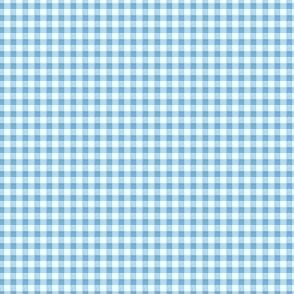 Light Blue and Navy Gingham eighth inch squares light blue