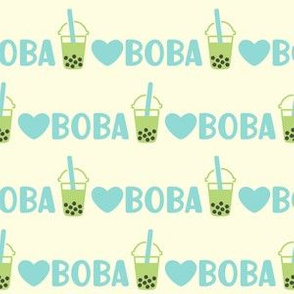 Love Boba in Green & Aqua