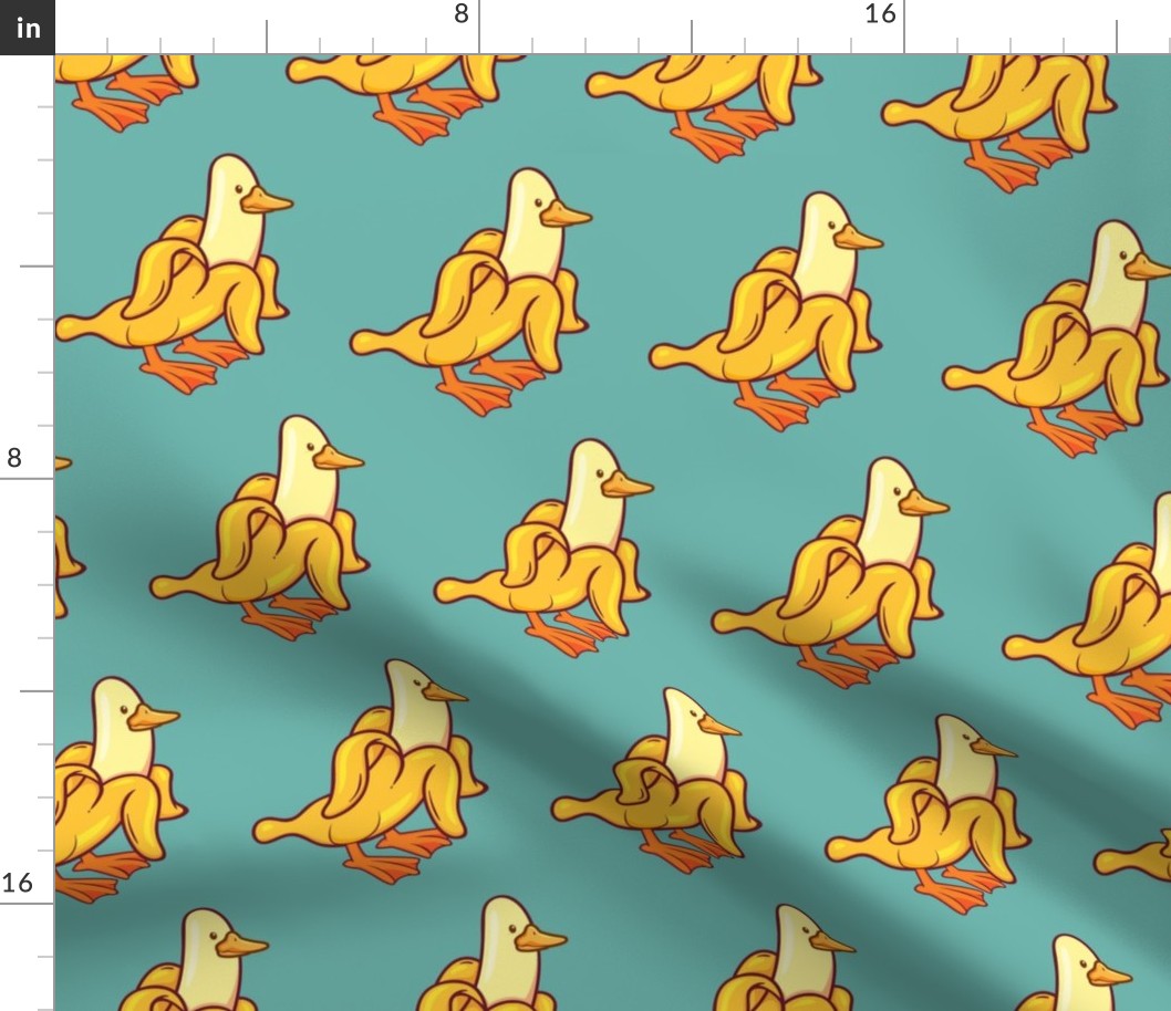 Banana Duck Meme - Quirky Fruit Animal Mashup, Large